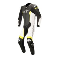 Мотокомбинезон Alpinestars Missile Leather Suit 1 PC Tech-Air black white yellow fluo