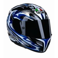 Мотошлем AGV TI-Tech Multi Tatoo Black-Blue-Silver